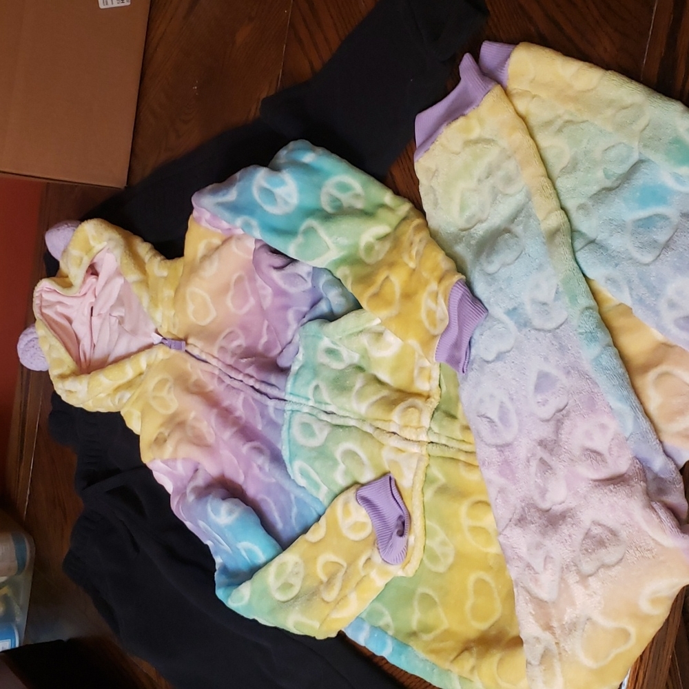 PJs, onsie, peace love.